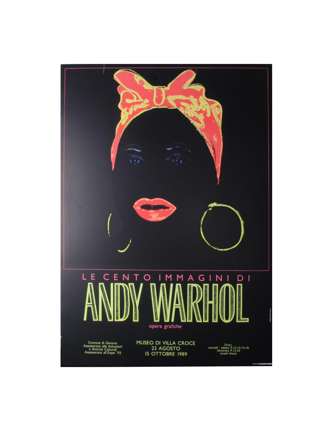 Le Cento Immagini di by Andy Warhol 1989 on linen Genoa Exposition