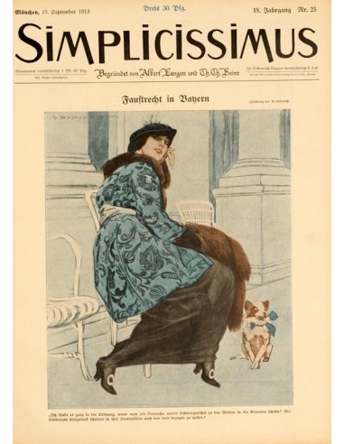 Titelseite der Nummer 41 von 1926 Marcello Dudovich Simplicissimus 1573 Gerahmt 
