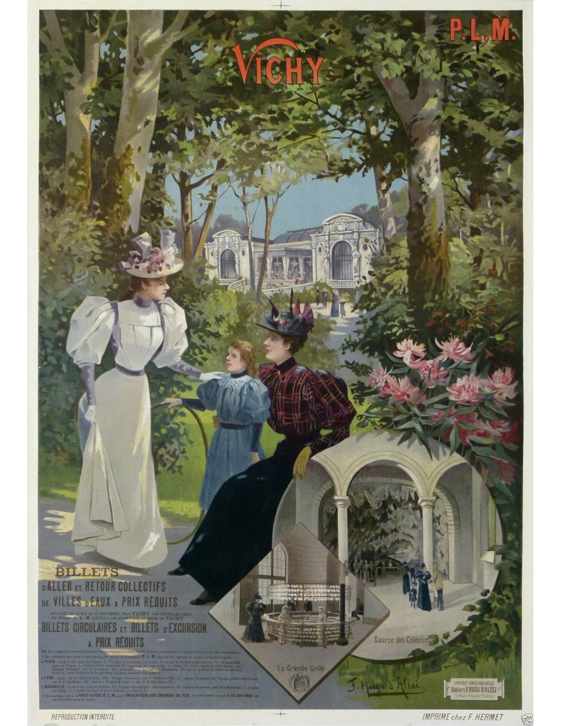 Vichy by Hugo D'Alesi PLM poster c1900