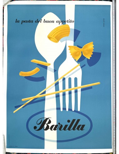 barilla pasta erberto carboni italian food poster