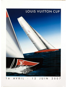 Small 2003 Auckland Louis Vuitton Cup Poster by Razzia, Signed