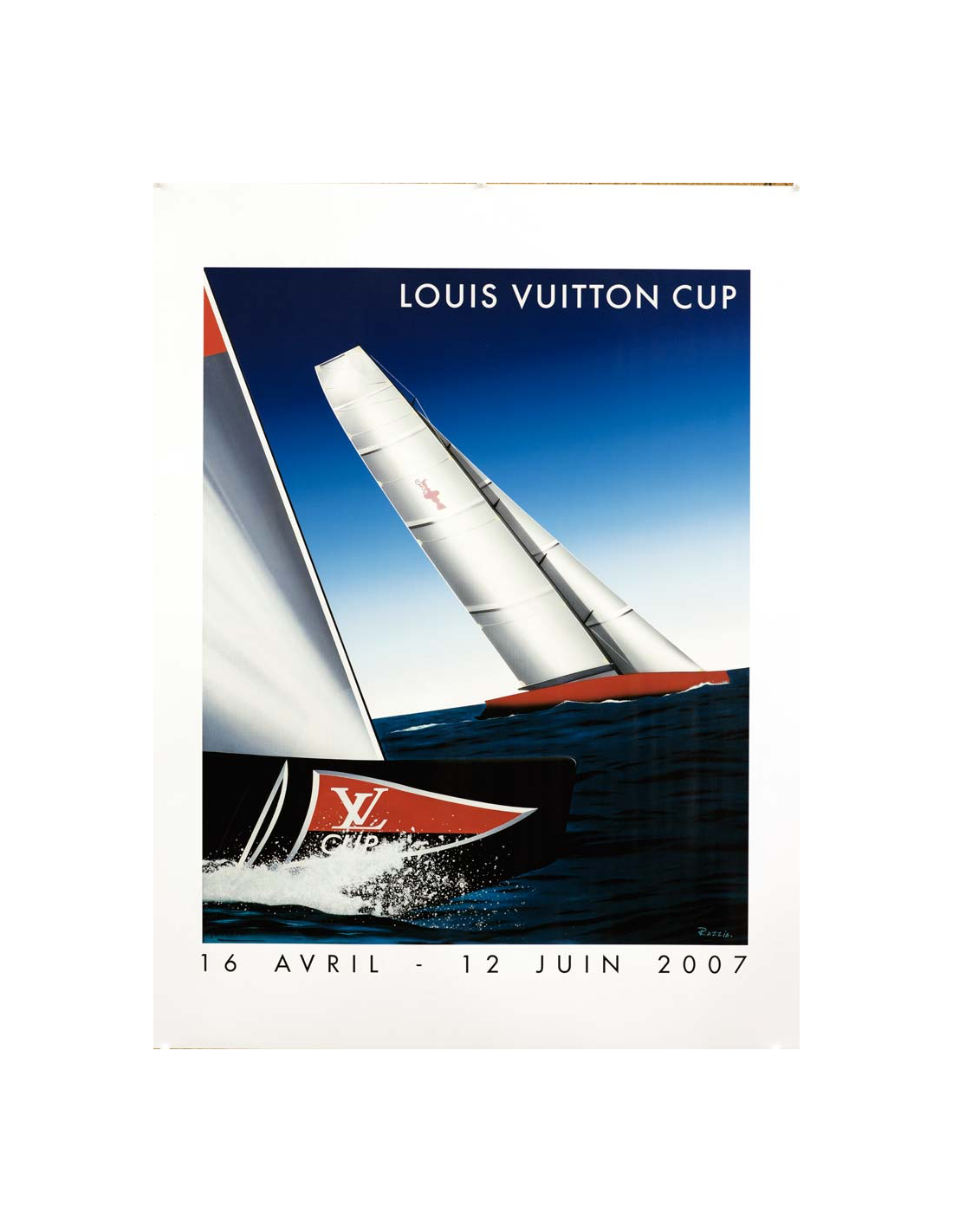 Razzia Louis Vuitton Cup 1992 original hand signed original sm