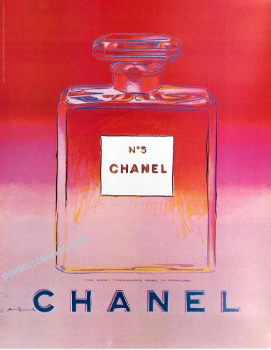 Andy Warhol Chanel N5 poster, Andy Warhol Popart poster, Andy Warhol  Fashion poster