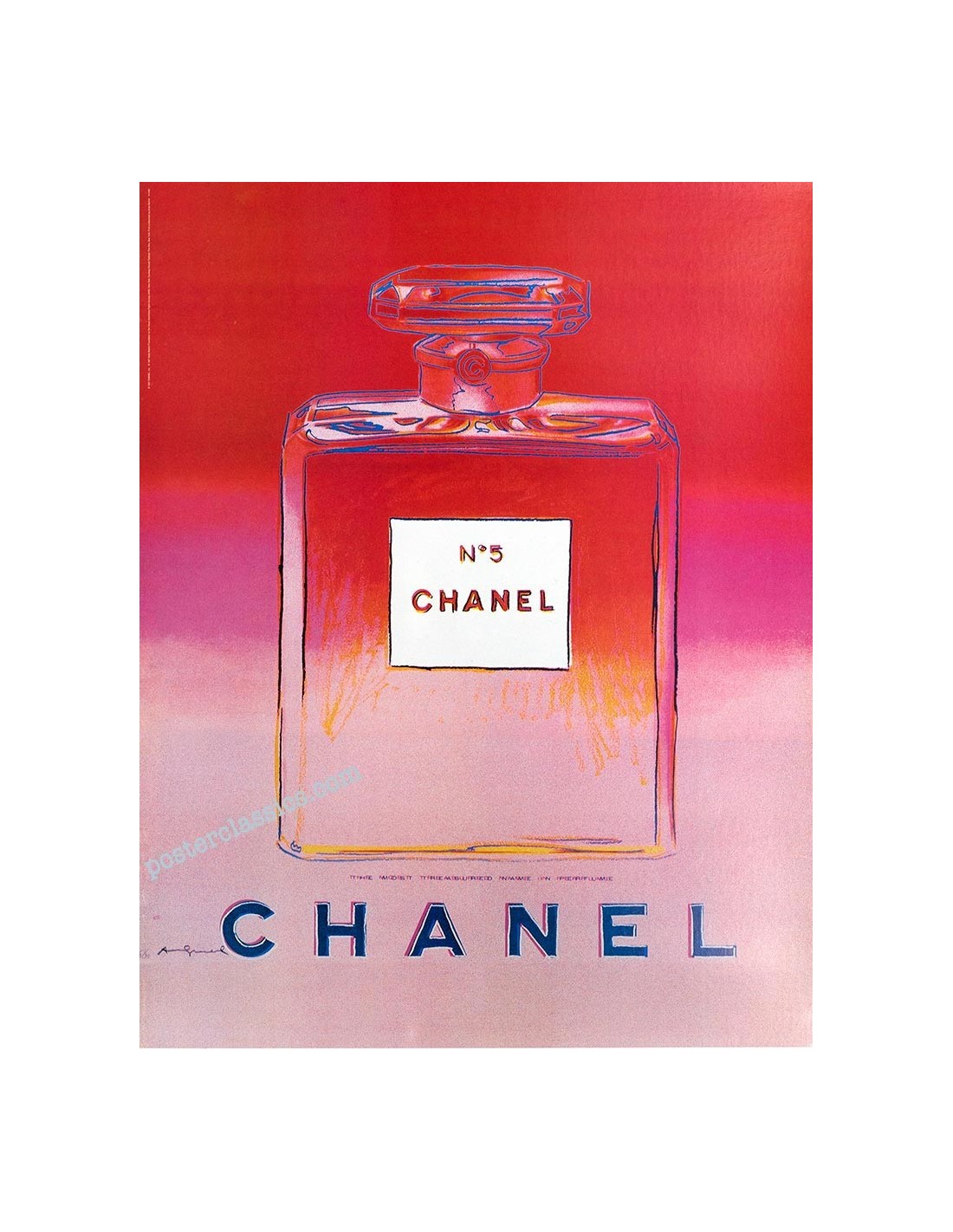 Andy Warhol Chanel N5 poster, Andy Warhol Popart poster, Andy Warhol ...