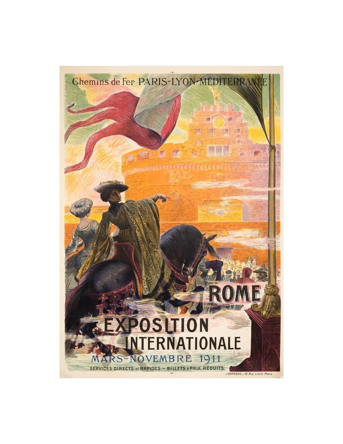 Rome Italy Exposition Internationale Novembre 1911 A3 Art Poster Prnt