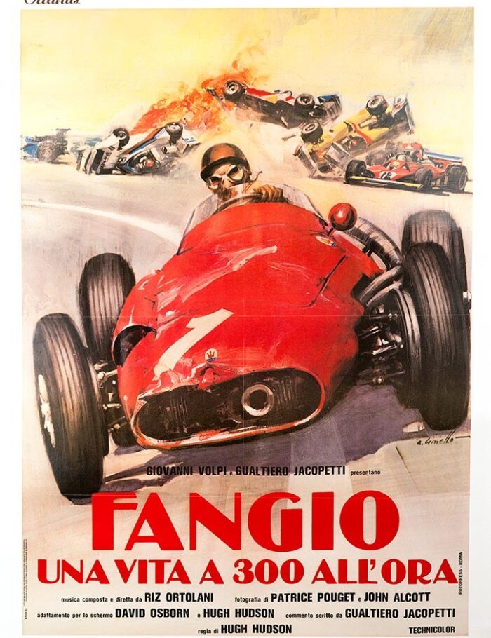 Fangio Una Vita a 300 All'Ora original 1978 Movie Poster by Ciriello