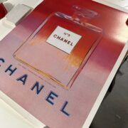 Original Authentic Andy Warhol Chanel N5 original poster Perfume Red medium Version 22 x 29 inches