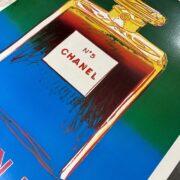 Original Authentic Andy Warhol Chanel N5 Perfume Green Blue 22 x 29 inches