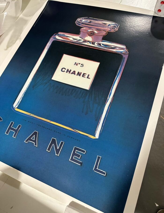 Original Authentic Andy Warhol Chanel N5 Original posters Perfume Complete Set of 4 posters (22 x 29 inches)