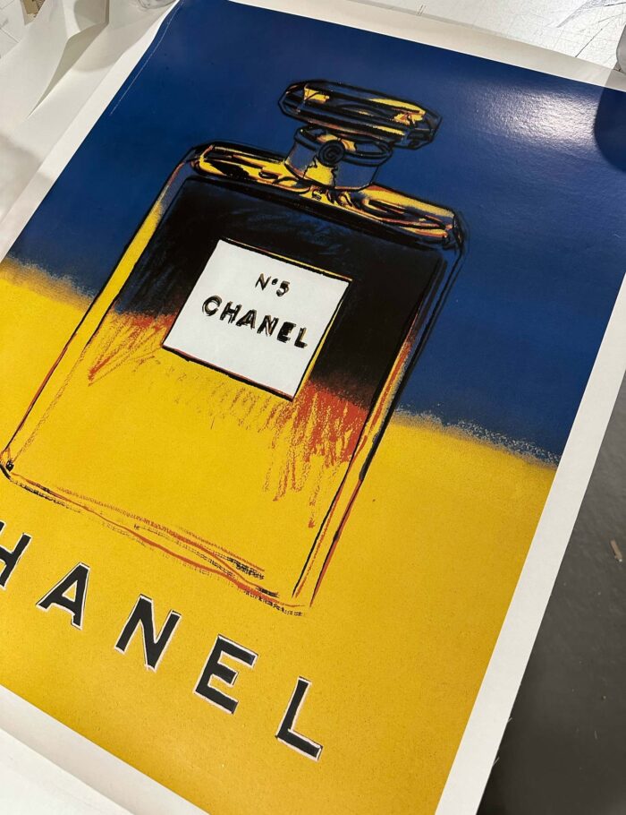 Original Authentic Andy Warhol Chanel N5 Original posters Perfume Complete Set of 4 posters (22 x 29 inches)