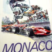 1971 Grand Prix Automobile of Monaco by Carpenter on linen Original