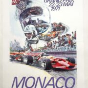 1971 Grand Prix Automobile of Monaco by Carpenter on linen Original