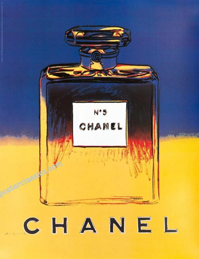 Original Authentic Andy Warhol Chanel N5 Original posters Perfume Complete Set of 4 posters (22 x 29 inches)