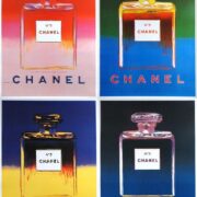 Original Authentic Andy Warhol Chanel N5 Original posters Perfume Complete Set of 4 posters (22 x 29 inches)