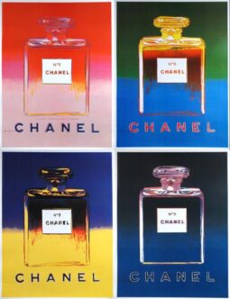 Original Authentic Andy Warhol Chanel N5 Original posters Perfume Complete Set of 4 posters (22 x 29 inches)