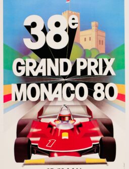 Monaco Grand Prix 1980 by J Grognet on linen