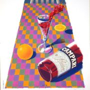 RARE Campari by Milton Glaser signed on arches paper original ART poster