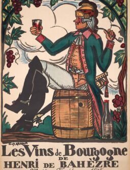 Les Vins de Bourgogne by Guy Arnoux 1920 wine - original french poster
