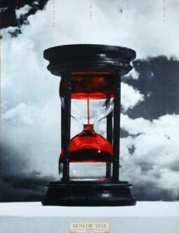 Benedictine Liqueur Hourglass 1990 original FRENCH poster