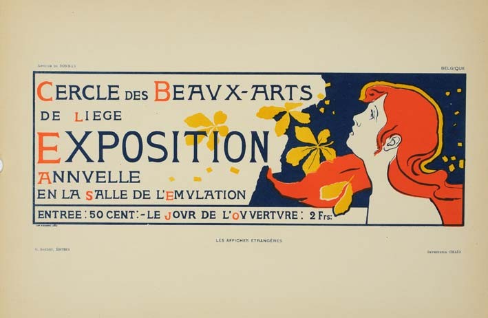 Cercle des beaux-arts by Donnay for Les Affiches Etrangeres 1894