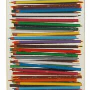 Colored Pencil Crayons by Arman 1995 Inclusion in Resin Sculpture