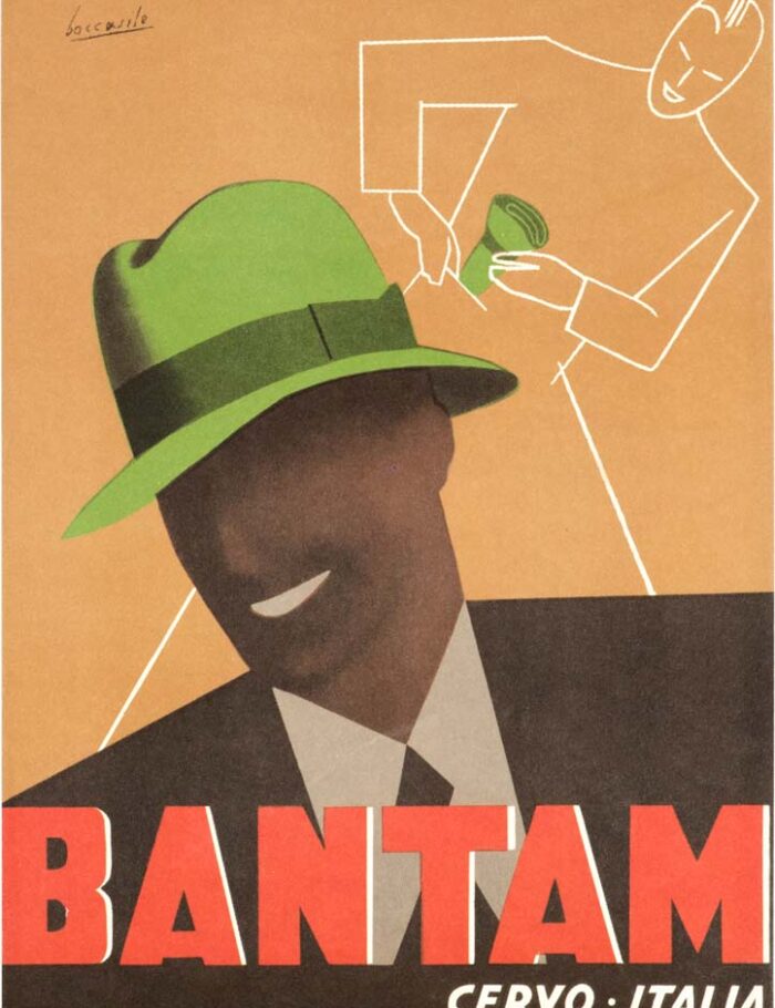 Bantam Hat Fashion by Gino Boccasile original vintage poster on linen