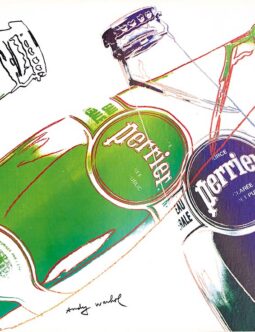 ANDY WARHOL Perrier White VINTAGE POP ART POSTER ON LINEN