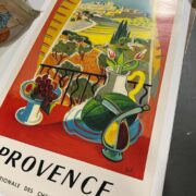 PROVENCE BY TAL VINTAGE FRENCH TRAVEL POSTER on linen excellent