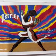 Perrier C'est Fou ! by Bernard Villemot original 1980 vintage poster on linen