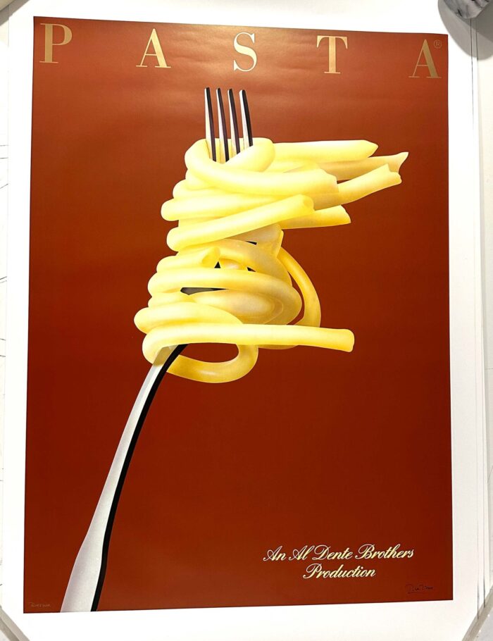 Razzia Pasta poster 1983 original hand signed poster small