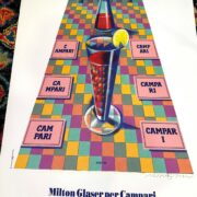 Campari by Milton Glaser signed on arches paper original vintage poster