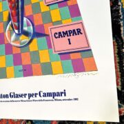 Campari by Milton Glaser signed on arches paper original vintage poster