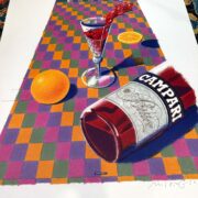 RARE Campari by Milton Glaser signed on arches paper original ART poster