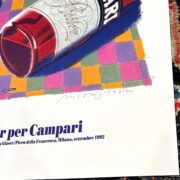 RARE Campari by Milton Glaser signed on arches paper original ART poster