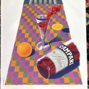 RARE Campari by Milton Glaser signed on arches paper original ART poster