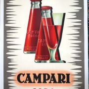 Campari Soda by Giovanni Mingozzi 1950 original vintage poster on linen