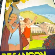 Besancon Tennis by Pillot 1923 vintage French TRAVEL POSTER