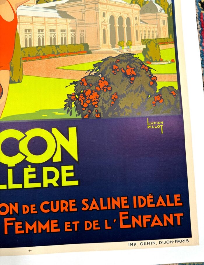 Besancon Tennis by Pillot 1923 vintage French TRAVEL POSTER