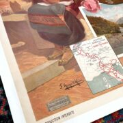 L'ITALIE ST GOTTHARD SUISSE BY HUGO D'ALESI ORIGINAL VINTAGE FRENCH TRAVEL POSTER 1900