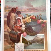 L'ITALIE ST GOTTHARD SUISSE BY HUGO D'ALESI ORIGINAL VINTAGE FRENCH TRAVEL POSTER 1900