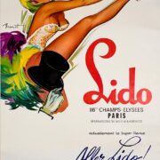 Lido Allez Lido poster by Brenet on linen original