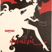 Moulin rouge Frenesie WAtusi poster by Rene Gruau on linen