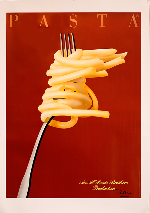 Razzia Pasta poster 1983 original hand signed large