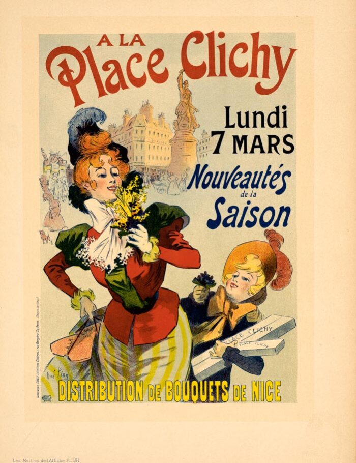 A LA PLACE CLICHY BY PEAN VINTAGE FRENCH POSTER MAITRE DE L'AFFICHE 1895/99