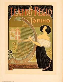 TEATRO REGIO BY BOANO VINTAGE FRENCH POSTER MAITRE DE L'AFFICHE 1895/99