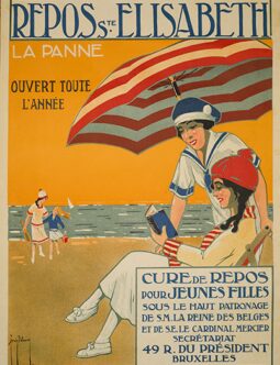 Repos St Elisabeth vintage French TRAVEL POSTER