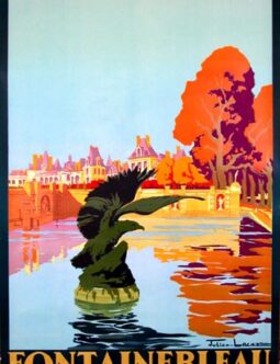 Fontainebleau by Julien Lacaze 1930 vintage French TRAVEL POSTER