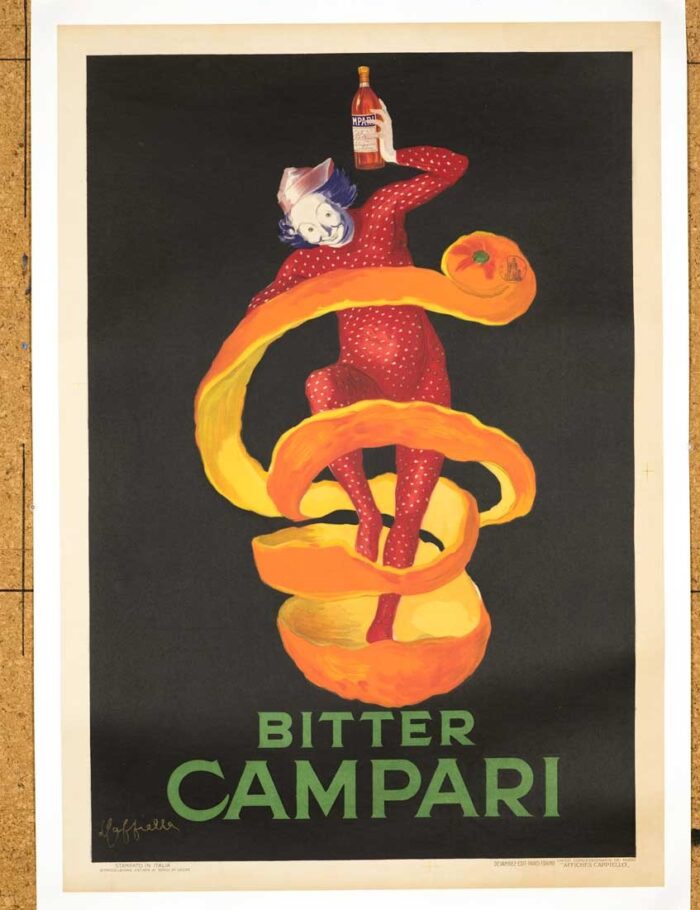 Bitter Campari by Leonetto Cappiello 1921 original Italian poster RARE VERSION