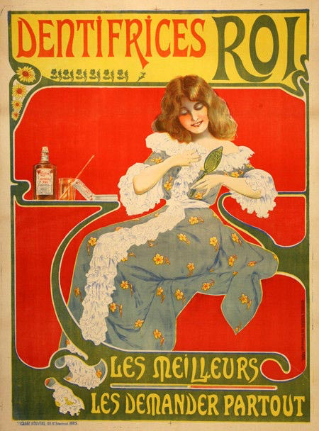 Dentifrices Roi 1890's Toothpaste original french poster