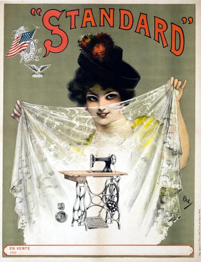 Standard Sewing machine by Pal 1890's Toothpaste original french poster